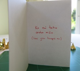 valentine's day card maori words