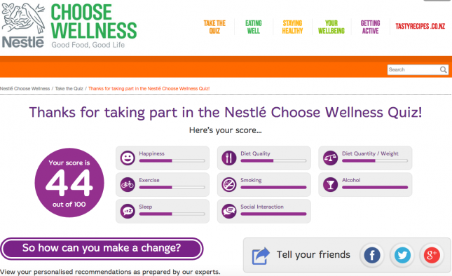 Nestle choose wellness quiz