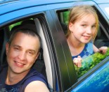 dad tween daughter car
