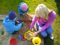 sand pit outdoor play