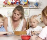 teacher with toddlers preschoolers