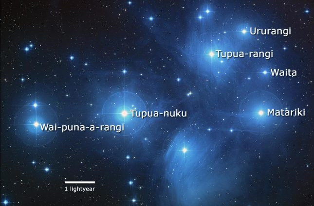 Pleiades-Matariki-Maori star names