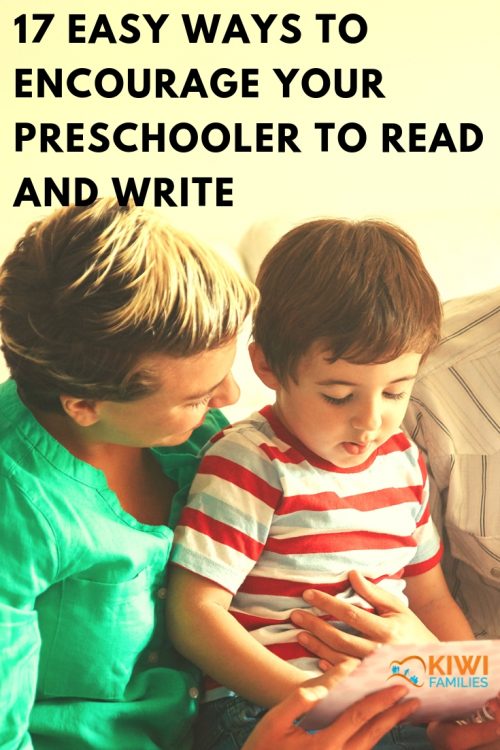 17 Easy ways to encourage your preschooler to read and write-Pin