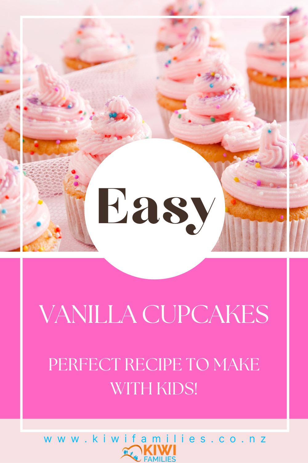 Easy Vanilla Cupcake Recipe - Pin