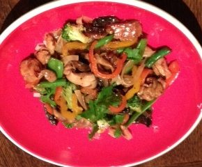 Plum and ginger chicken stir-fry