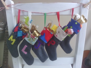 Stockings on hearth