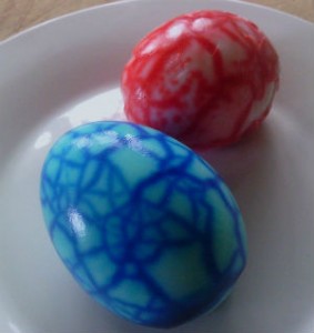 dyed easter eggs