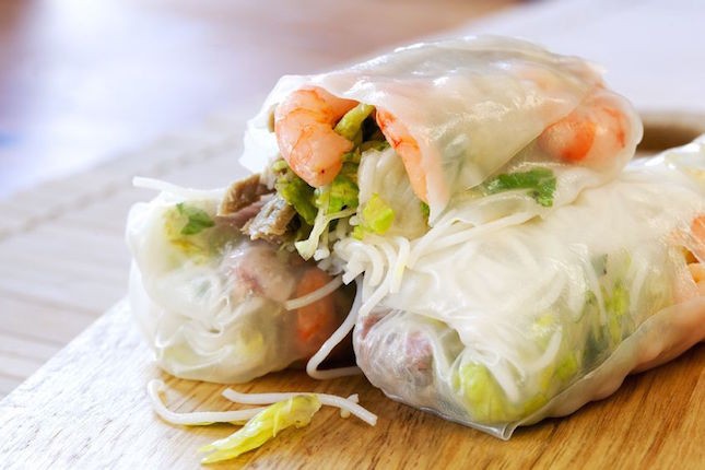 prawn rice paper rolls