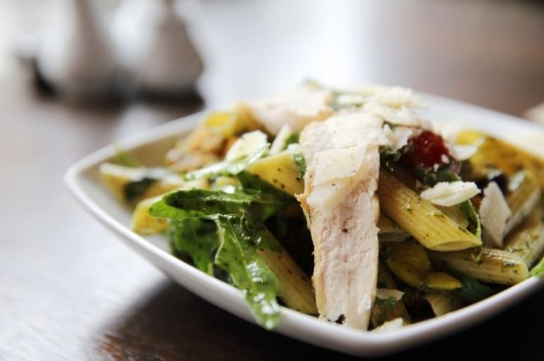 Smoked Chicken Pasta Pesto Summer Salad