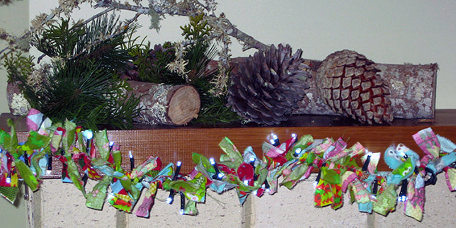 Make a fast rag tag Christmas garland Make a fast rag tag Christmas garland