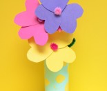 toilet roll craft paper flowers and vase