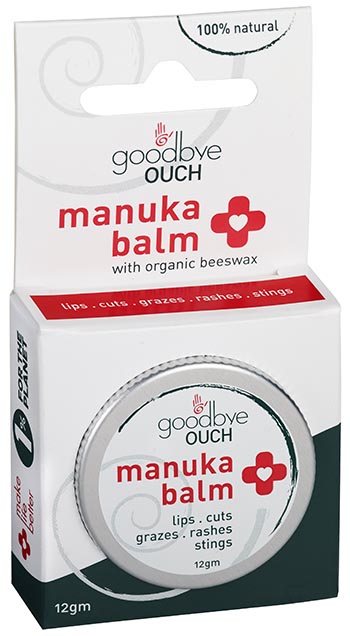We have 10 prizes of a 12gm tin of Goodbye Ouch Manuka Balm goodbye ouch Manuka balm 1