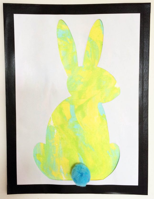 Easter bunny silhouette craft