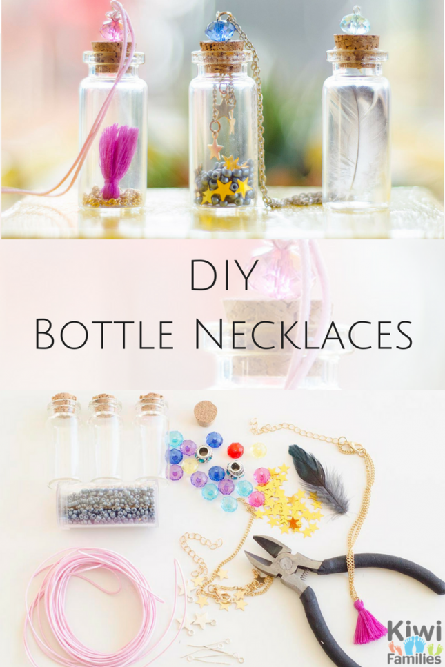 DIY bottle necklaces pin