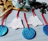 Air dry clay circles and bells
