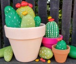 DIY Faux rock Cactus Garden