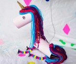 Toilet roll Unicorn marionette