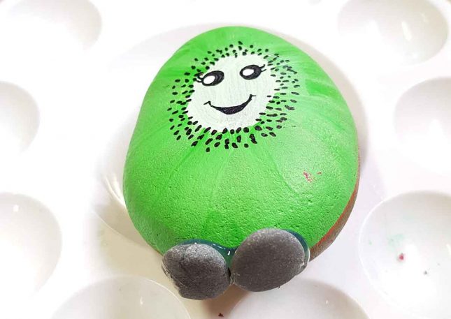 How to make Painted stones - Fruit characters feet