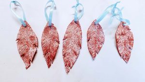 Air Dry Clay Feather Decorations