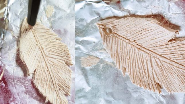 Air Dry Clay Feather Decorations 8