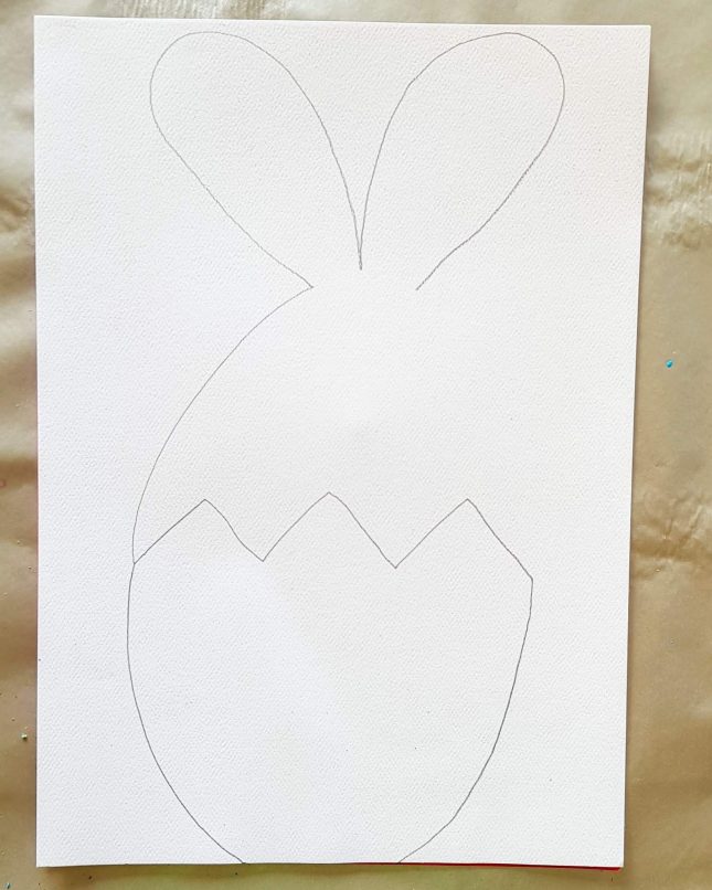 How to Draw an Easter Bunny in an Egg 6