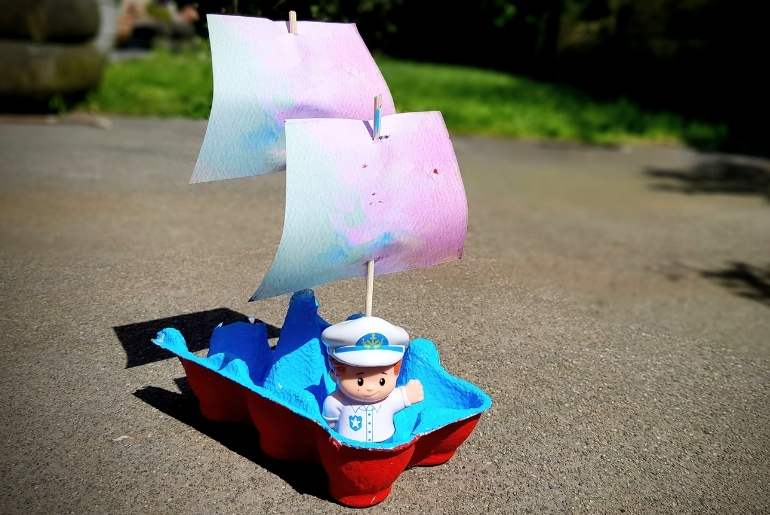 Egg Carton Boat Craft Kiwi Families
