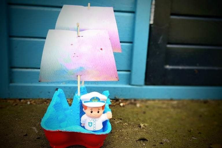 Egg Carton Boat Craft Kiwi Families