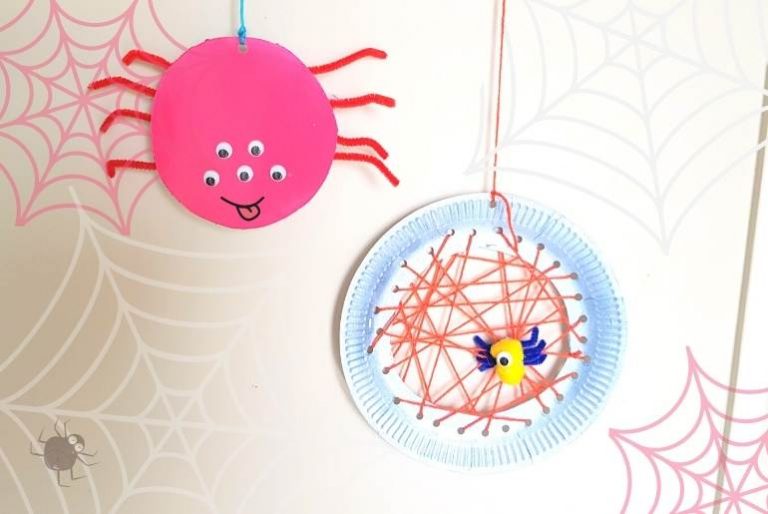 Paper Plate Craft - Spiders