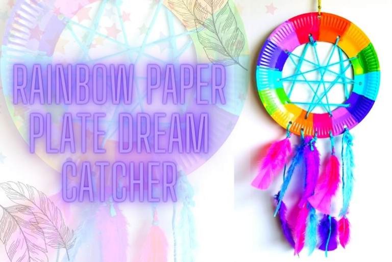 Rainbow Paper Plate Dream Catcher