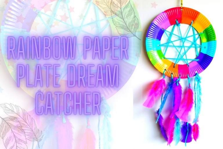 Rainbow Paper Plate Dream Catcher Rainbow Paper Plate Dream Catcher