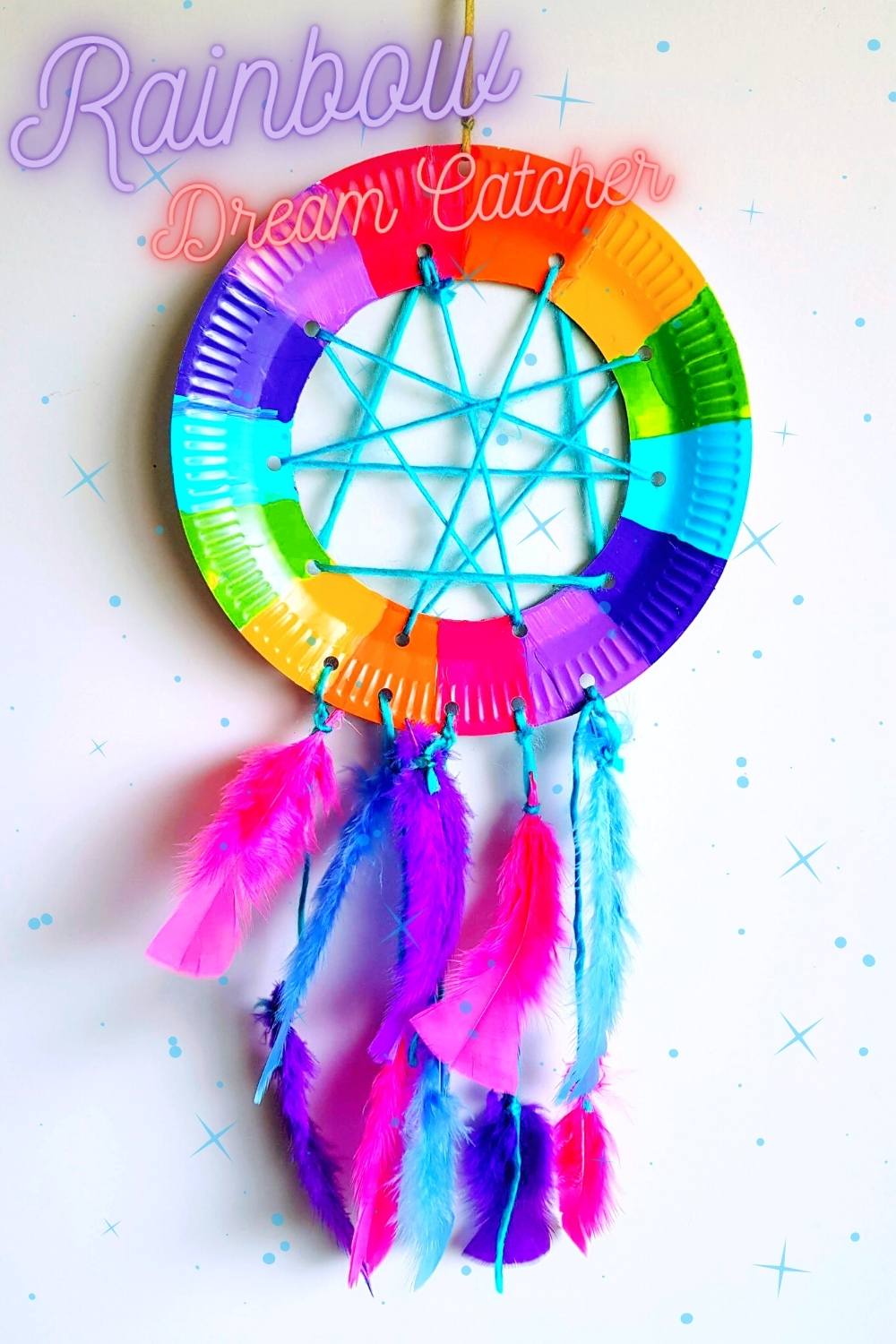 Rainbow Paper Plate Dream Catcher Kiwi Families