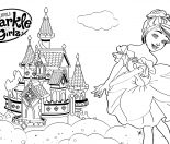 Sparkle Girlz Princess Castle - Colouring in page