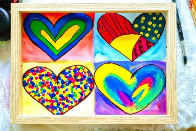 Easy Heart Art Craft for Kids - Kiwi Families