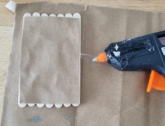 Spider iceblock stick craft-cardboard backing
