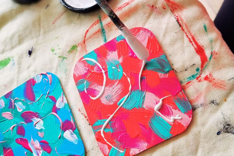 DIY Painted Coasters Kiwi Families