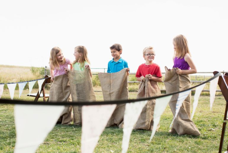 15 Fun Party Games for 8 to 12 year olds-Sack races