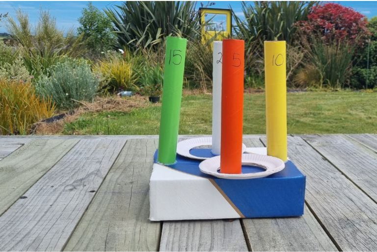 Cardboard Roll Ring Toss Game Kiwi Families