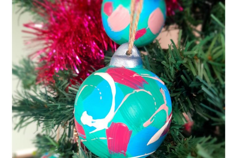 Christmas DIY Painted Baubles