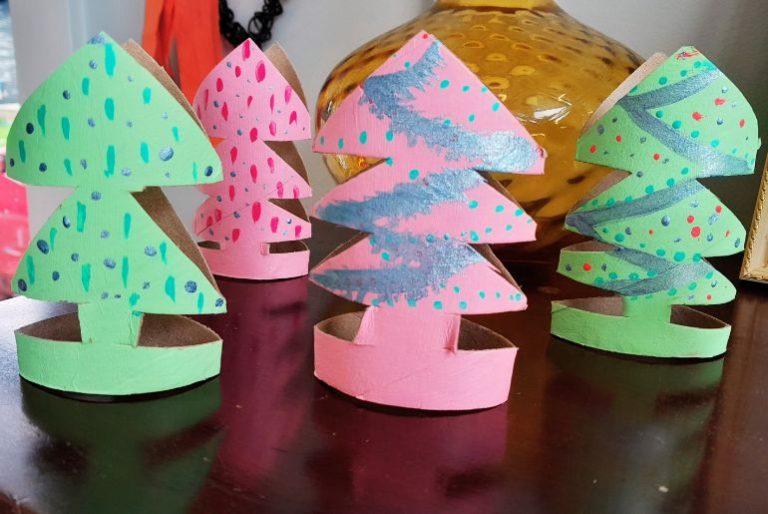 Cardboard Roll Christmas Trees Toilet Roll Christmas Trees