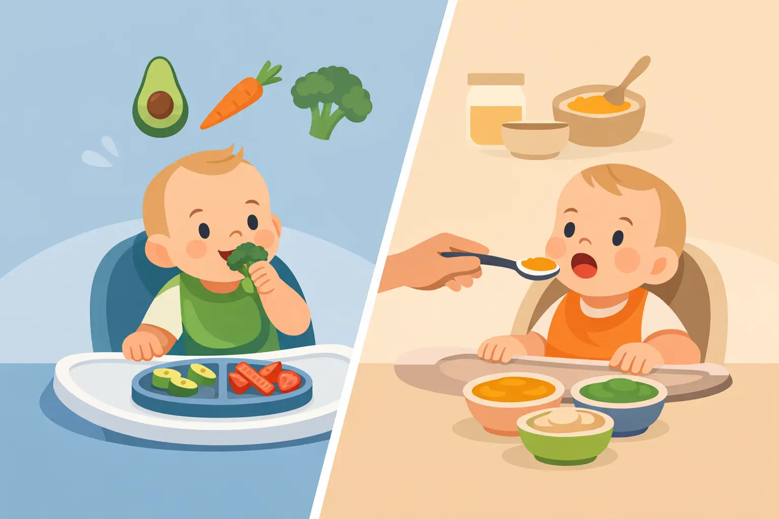 Baby Led Weaning vs Purees Baby Led Weaning vs Purees
