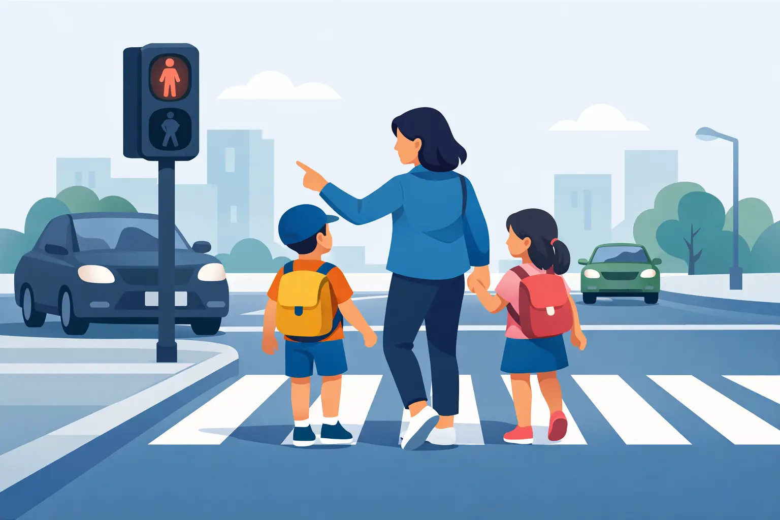 How to Teach Kids to Cross Roads Safely How to Teach Kids to Cross Roads Safely